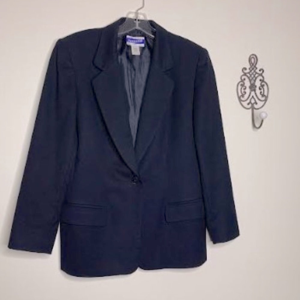 Pendleton Vintage 90's Navy Virgin Wool Blazer Sz 10